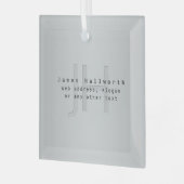 Moderner Name und Slogan | Grau Gradient Ornament Aus Glas (Vorderseite links)