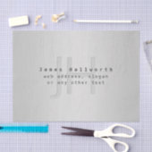 Moderner Name und Slogan | Grau Gradient Seidenpapier (Handwerk)
