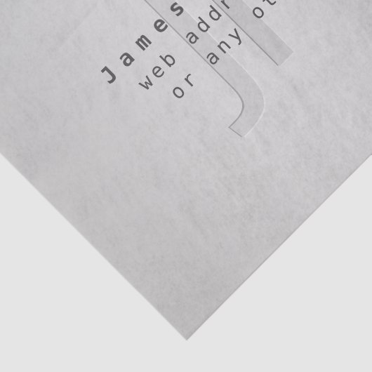 Moderner Name und Slogan | Grau Gradient Seidenpapier (Ausschnitt)