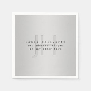 Moderner Name und Slogan Grau Gradient Serviette