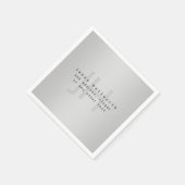 Moderner Name und Slogan | Grau Gradient Serviette (Ecke)