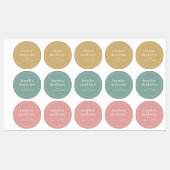 Moderner Name und Telefonnummer wasserdicht Etiketten (Blatt)