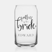 Moderner Name Vater der Braut Geschenk Dosenglas (Vorderseite)