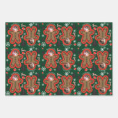 Moderner Name Zwei Foto Weihnachtsgebäck Mann 3 Geschenkpapier Set (Vorderseite 3)