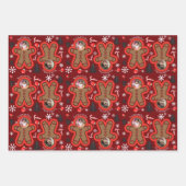 Moderner Name Zwei Foto Weihnachtsgebäck Mann 3 Geschenkpapier Set (Vorderseite 2)
