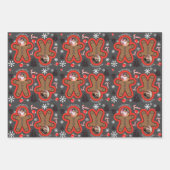 Moderner Name Zwei Foto Weihnachtsgebäck Mann 3 Geschenkpapier Set (Vorderseite)