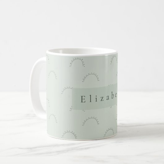 Moderner Namensbecher  Kaffeetasse (Vorderseite Links)