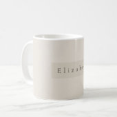 Moderner Namensbecher  Kaffeetasse (Vorderseite Links)