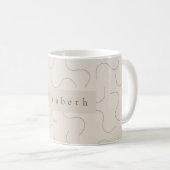Moderner Namensbecher  Kaffeetasse (VorderseiteRechts)
