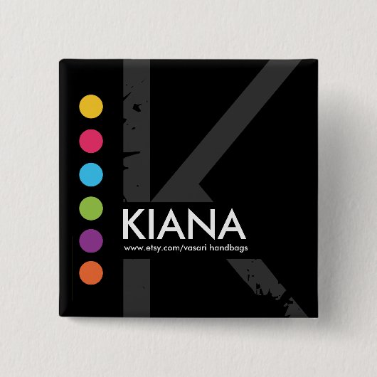 Moderner Namensschild Button (Vorderseite)