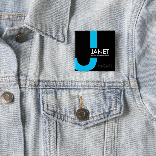 Moderner Namensschild Button (Beispiel)