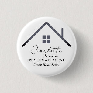 Moderner Namensschild für Immobilienmakler  Button