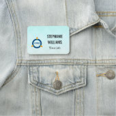 Moderner Namensschild mit Goldfolien-Logo (Beispiel)