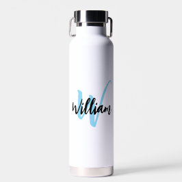 Moderner Namensschriftzug & Initiale | Individuell Trinkflasche