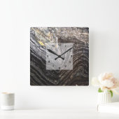 Moderner Naturstein-Look Quadratische Wanduhr (Zuhause)