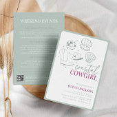 Moderner Nautic Cowgirl Junggeselinnen-Abschied Einladung