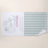 Moderner Nautic Cowgirl Junggeselinnen-Abschied Strandtuch (Vorderseite)