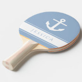 Moderner Nautical Anchor-Individuelle Name Tischtennis Schläger (Vorderseite)