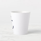 Moderner Nautical Navy Blue Anchor Milchtasse (Vorderseite)