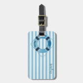 Moderner Nautischer Seelor Lifebelt, Streifen Gepäckanhänger (Vorderseite vertikal)