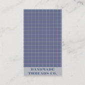 Moderner Navy Blue Checkered Muster QR Code Visitenkarte (Vorderseite)
