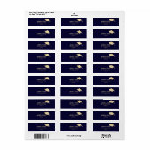 Moderner Navy Blue Gold Abschluss (Vorne)
