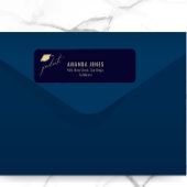 Moderner Navy Blue Gold Abschluss