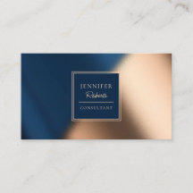 Moderner Navy Blue Gold Stilvoller Luxus-Berater
