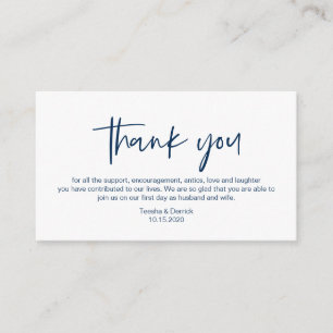 Moderner Navy Blue lässig Eleganz Schriftart, Viel Begleitkarte
