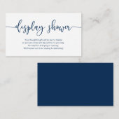 Moderner Navy Blue Minimalismus Schriftart, Displa Begleitkarte (Vorne/Hinten)