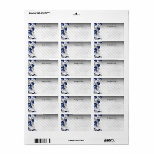 Moderner Navy Blue Silver Ballon Glitzer Geburtsta Adressaufkleber (Vorne)