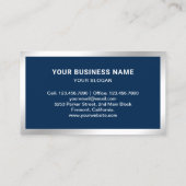 Moderner Navy Blue Steel Schweißfabrikator Welder Visitenkarte (Rückseite)