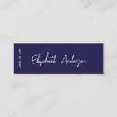 Moderner Navy Blue White Graduate Student Abschlus Telefonnummerkarte (Vorderseite)