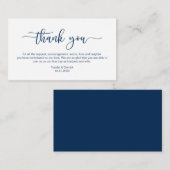 Moderner Navy Minimalismus Schriftart, Geburtstag Begleitkarte (Vorne/Hinten)