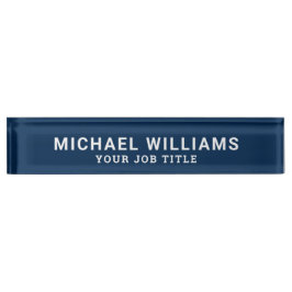 Moderner Neavy Blue Office Mitarbeiter Namensplakette