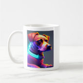 Moderner Neon farbiger Hund Kaffeetasse (Links)