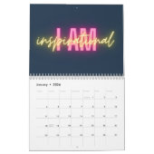 Moderner Neon-Regenbogen-Affirmationskalender Kalender (Jan 2026)