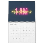Moderner Neon-Regenbogen-Affirmationskalender Kalender (Mär 2027)