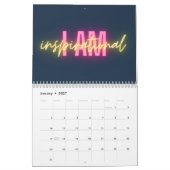 Moderner Neon-Regenbogen-Affirmationskalender Kalender (Jan 2027)