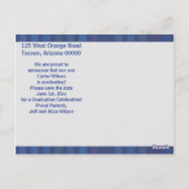 Moderner Neon Sign Abschluss Save the Date Postkarte (Rückseite)