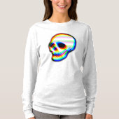 Moderner Neon Skull Illustration T - Shirt (Vorderseite)