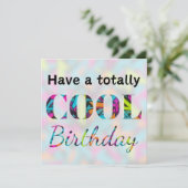 Moderner Neoneffekt Graffiti total Cool Geburtstag Karte (Stehend Vorderseite)