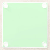 Moderner Neongrün-Bildschirm, leuchtend solide Far Glasuntersetzer (Rückseite)