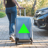 Moderner Neongrüner Bildschirm Grosser Dreieckspfe Aufkleber (Koffer Insitu)