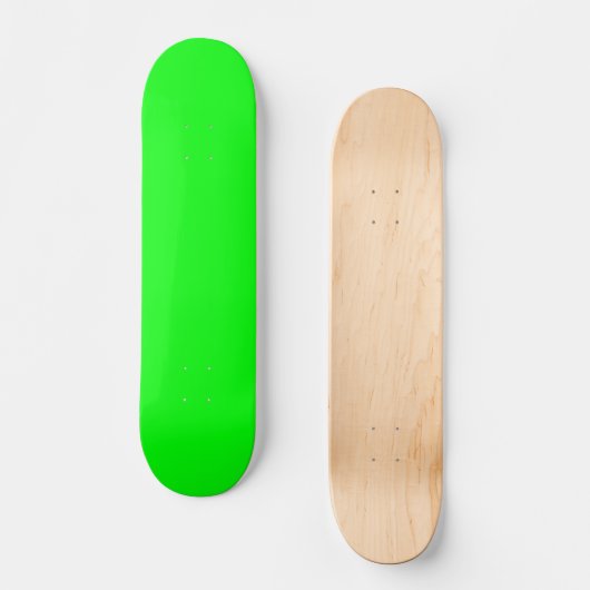 Moderner Neongrüner Bildschirm hell cool Skateboard (Vorderseite)