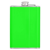 Moderner Neongrüner Bildschirm hell schlicht cool Flachmann (Rückseite)