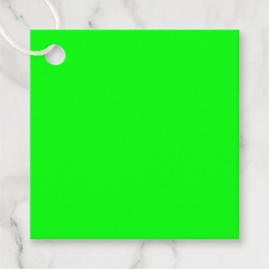 Moderner Neongrüner Bildschirm hell schlicht cool Geschenkanhänger (Vorderseite)