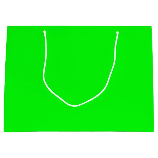 Moderner Neongrüner Bildschirm hell schlicht cool Große Geschenktüte (Vorderseite)