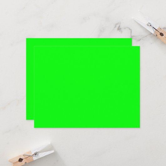 Moderner Neongrüner Bildschirm hell schlicht cool Karte (Vorderseite/Rückseite Beispiel)