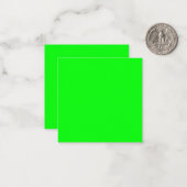 Moderner Neongrüner Bildschirm hell schlicht cool Mitteilungskarte (Vorderseite/Rückseite Beispiel)